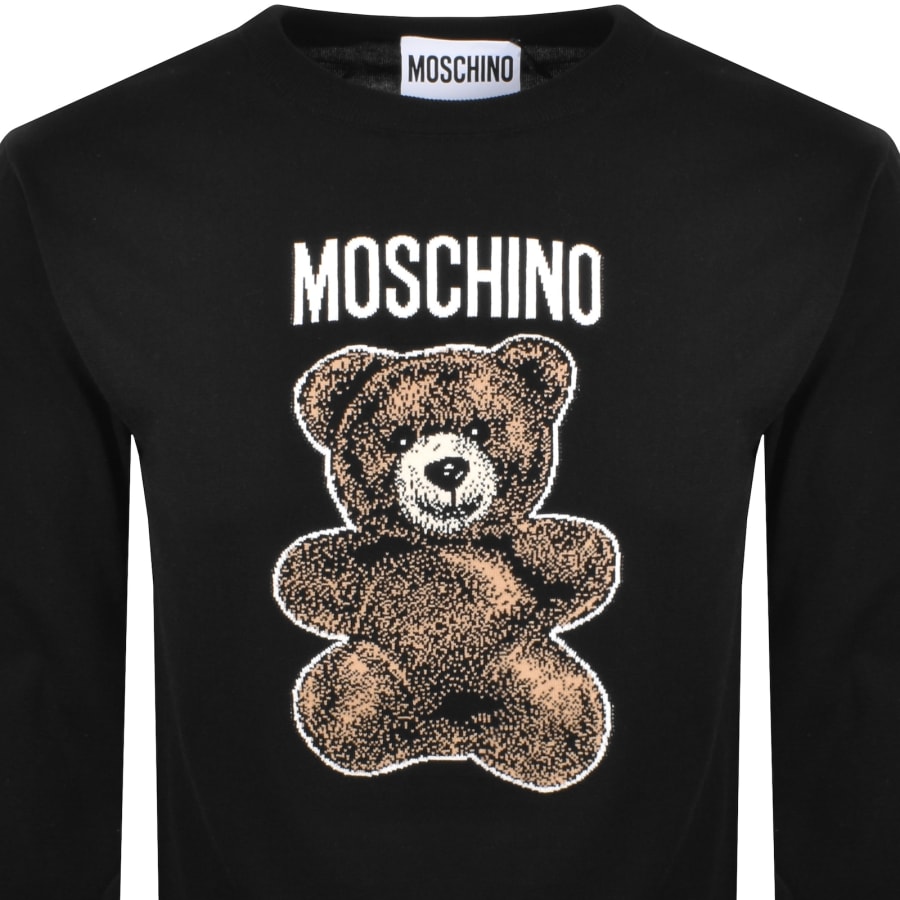 Moschino Bear Logo Knit Jumper Black | Mainline Menswear